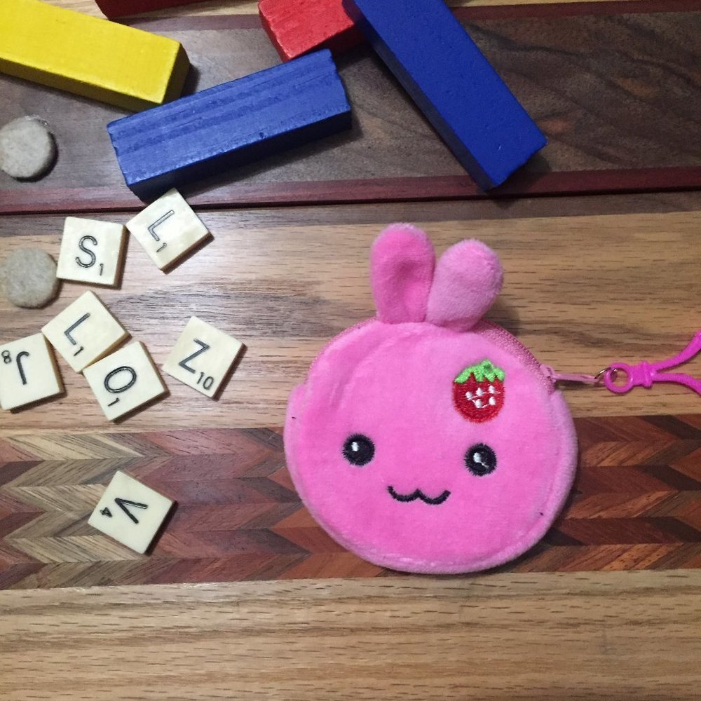 Pink Rabbit Strawberry Coin Purse Wallet